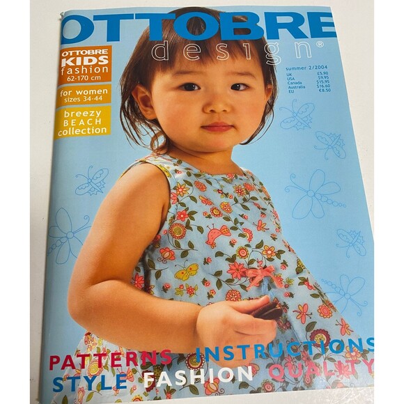 Ottobre Kids Fashion Sewing Pattern Magazine Intact Summer 200i4 - Picture 2 of 3